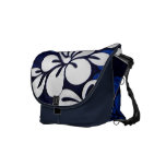 Blue Hawaii Flowers rickshaw messenger bags