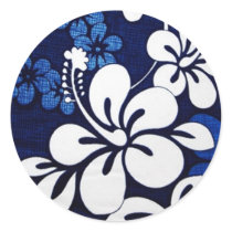 Blue Hawaii Flowers Sticker