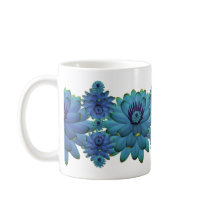 Blue Hawaiian -Floral, Coffee Cup Mugs