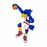 Blue Hawk Basketball Slam Cut Out