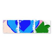 Blue Heart Art bumper stickers by eelkat Blue Heart Art bumper stickers