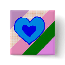 Blue Heart Art buttons by eelkat Blue Heart Art buttons