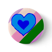 Blue Heart Art buttons by eelkat Blue Heart Art buttons