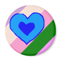 Blue Heart Art magnets