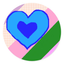 Blue Heart Art stickers by eelkat Blue Heart Art stickers