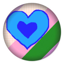 Blue Heart Art stickers by eelkat Blue Heart Art stickers