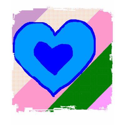 Blue Heart Art Tee Shirts by eelkat
