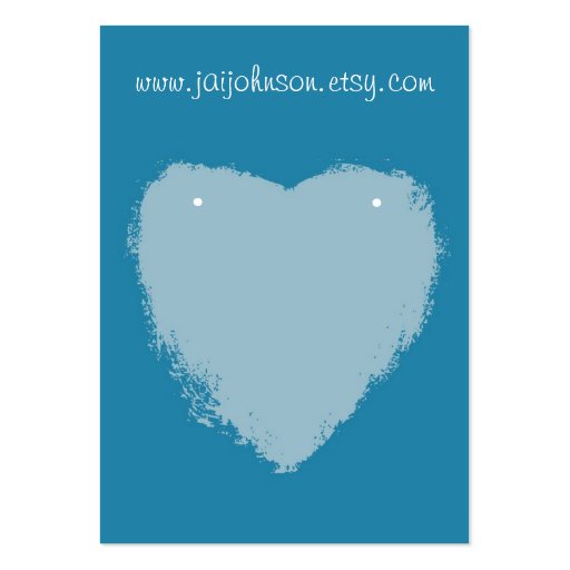 Blue Heart Background Earring Cards Business Cards