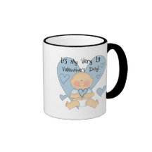 Blue Heart Boy 1st Valentine Tshirts and Gifts Coffee Mugs