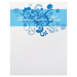 Blue Heart Customized Letterhead