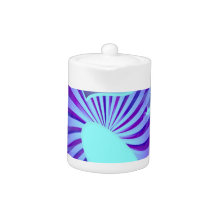 Blue Heart Design Teapot