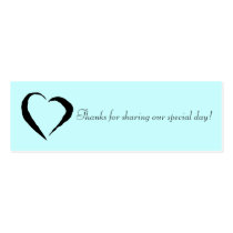 Blue Heart Favor Tag business cards by whupsadaisy Blue Heart Favor Tag business cards
