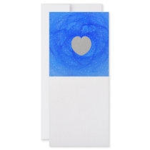 Blue Heart Fractal rack cards