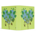 Blue Heart Green Leaves binders