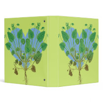 Blue Heart Green Leaves binders by oph3lia Blue Heart Green Leaves binders