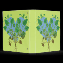 Blue Heart Green Leaves binders
