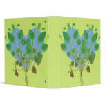 Blue Heart Green Leaves binders
