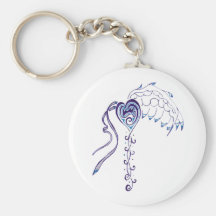 Blue Heart Key Chain