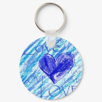 Blue Heart keychains by myhome71 Blue Heart keychains