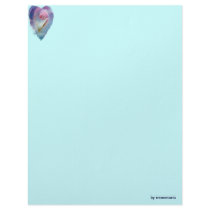 Blue heart letterhead