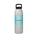 Blue Heart Liberty Bottle Just Add Name Reusable Water Bottle
