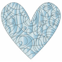 Blue Heart - Love Design photo sculptures
