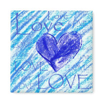 Blue Heart magnets by myhome71 Blue Heart magnets