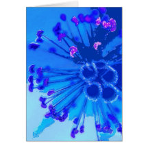Blue Heart of a hibiscus  Greeting Cards