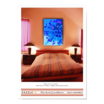 Blue heart of an hibiscus presentation posters