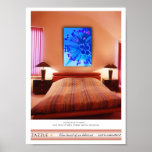 Blue heart of an hibiscus presentation posters