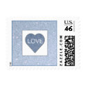 Blue Heart postage postage by wedding_tshirts Blue Heart postage postage