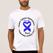 Blue Heart Ribbon - Colon Cancer Awareness Month Tshirts