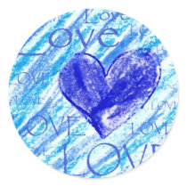 Blue Heart Sticker