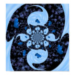 Blue Heart Swirl posters
