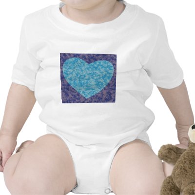 Blue Heart Tee Shirts by Willowdesign