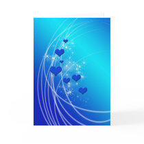 Blue Hearts and Sparkles cards by JohnDavidHenkel Blue Hearts and Sparkles cards