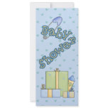 Blue Hearts Baby Shower Boy Custom Invitations