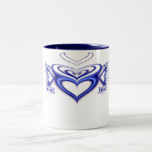 Blue Hearts Coffee Mugs