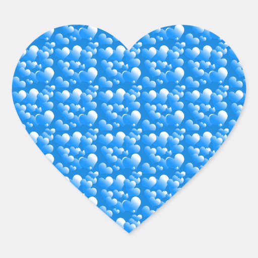 Blue Hearts Heart Sticker | Zazzle