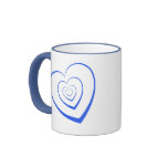 Blue hearts mug