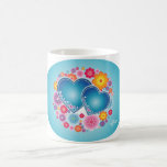 Blue hearts mugs