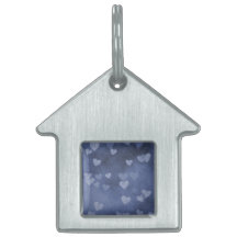 Blue Hearts Pet Tags