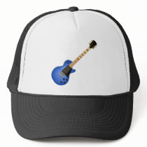 Blue Heavy Metal Electric Guitar Trucker Hat