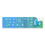 Blue Hebrew Barack Obama 2012 Bumper Sticker
