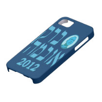 Blue Hebrew Barack Obama 2012 iPhone Case iPhone 5 Cases
