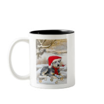 Blue Heeler Christmas Mug by friskybiz Blue Heeler Christmas Mug