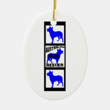 Blue Heeler Movie Film Strip Ornaments
