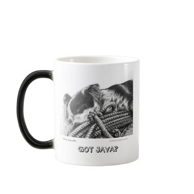 Blue Heeler mug "got java?" by Spaziani