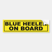 Blue Heeler on Board Bumper Stickers