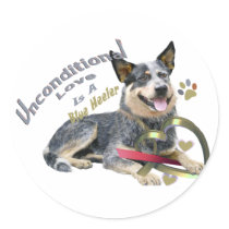 Blue Heeler Unconditional Love Sticker